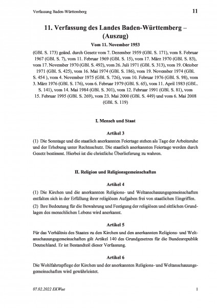 11 Verfassung Baden-Württemberg