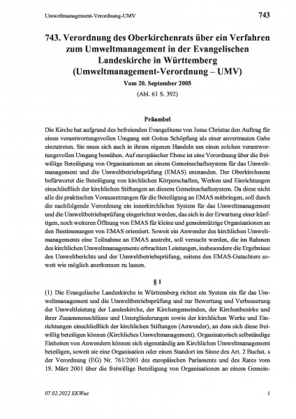 743 Umweltmanagement-Verordnung-UMV