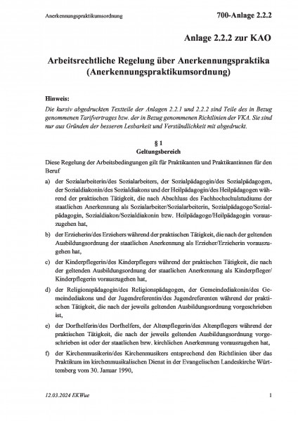 700-Anlage 2.2.2 Anerkennungspraktikumsordnung