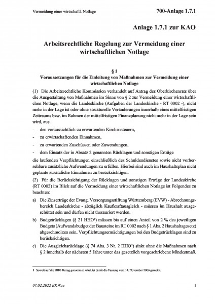 700-Anlage 1.7.1 Vermeidung einer wirtschaftl. Notlage