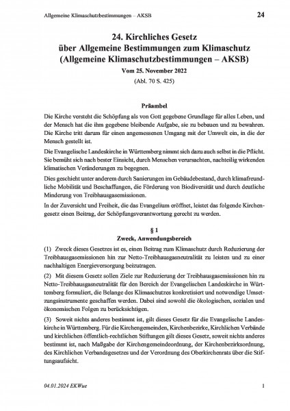 24 Allgemeine Klimaschutzbestimmungen – AKSB