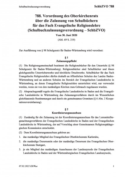 788 Schulbuchzulassungsverordnung