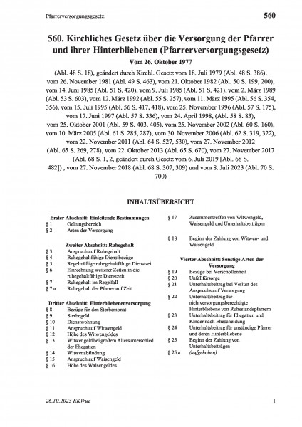 560 Pfarrerversorgungsgesetz